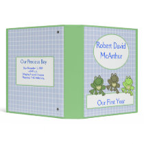 THREE FROG Froggy Baby Scrapbook First Year binders