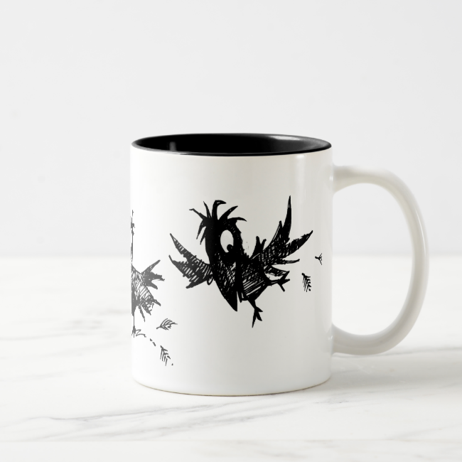 Three Funny Black Crows Two-Tone Coffee Mug Three Funny Black Crows Two-Tone Coffee Mug