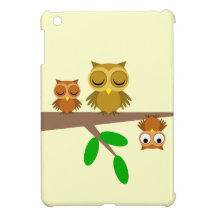 three funny owls case for the iPad mini