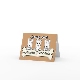 Three German Shepherds card