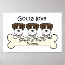 Three German Shorthaired Pointers Posters