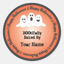 Three Ghosts Halloween Baked by Sticker
