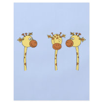 Three Giraffes Cartoon. Flyer Design