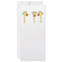 Three Giraffes Cartoon. Rack Card Design