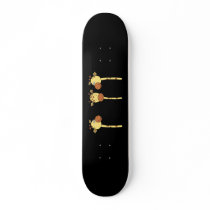 Three Giraffes Cartoon. Custom Skateboard