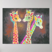 Three Giraffes Print