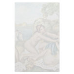 Three Girls Bathing With Crab By Pierre-Auguste Re Stationery Paper