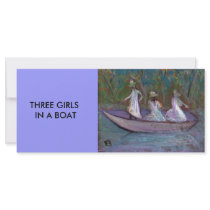THREE GIRLS IN A BOAT rack cards by sword42 THREE GIRLS IN A BOAT rack cards