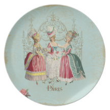 Three Girls in Marie's Court Party Plate