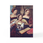 Three Girls Playing Music Greeting Card