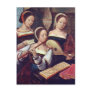 Three Girls Playing Music Postcard