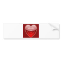 three-glass-hearts-background bumper stickers