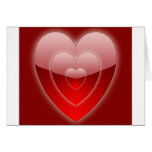 three-glass-hearts-background greeting card