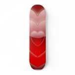 Three Glass Hearts Background Skateboard