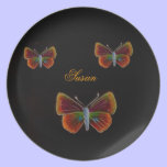 Three Golden Butterflies Plate plates