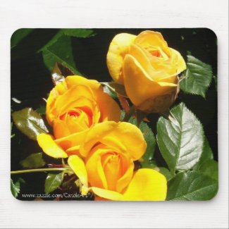 Three Golden Roses Mousepads