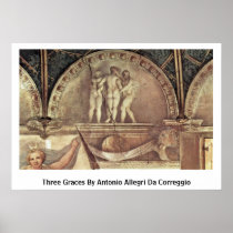 Three Graces By Antonio Allegri Da Correggio Posters