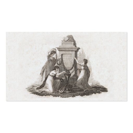Three Graces / Three Muses Classical Greek Business Card (back side)