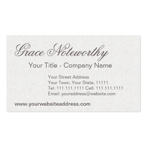 Three Graces / Three Muses Classical Greek Business Card (front side)
