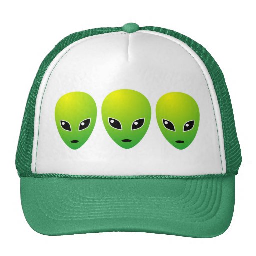 Three Green Aliens - Customized Mesh Hat