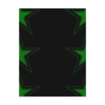 Three Green Stars postcards by JaZilla Three Green Stars postcards