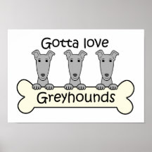 Three Greyhounds Poster
