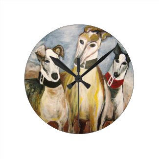 Three Greyhounds Wall Clocks