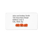 Three Halloween Pumpkins Address Labels labels