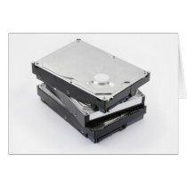 Three hard disks stacked card