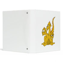 Three Headed Dragon 3 Ring Binder