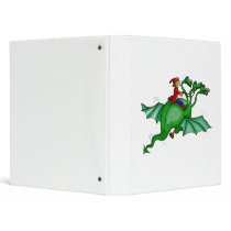 Three-Headed Dragon with Rider 3 Ring Binder