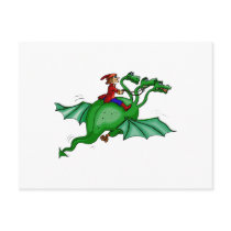 Three-Headed Dragon with Rider Post Cards