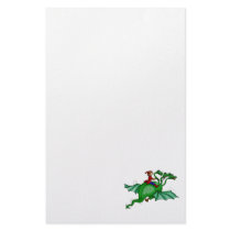 Three-Headed Dragon with Rider Custom Stationery