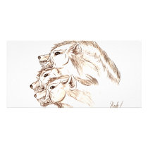 Three headed Hyena photo cards by RoboInvisaBunny Three headed Hyena photo cards