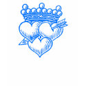Three Hearts & Crown t-shirts by BodyEnglish Three Hearts & Crown t-shirts