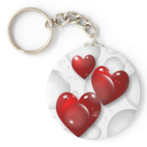 Three Hearts Key Chain keychains