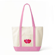 Three hearts, Personalized canvas bags bag