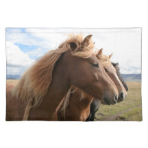Three horses in a row Placemat