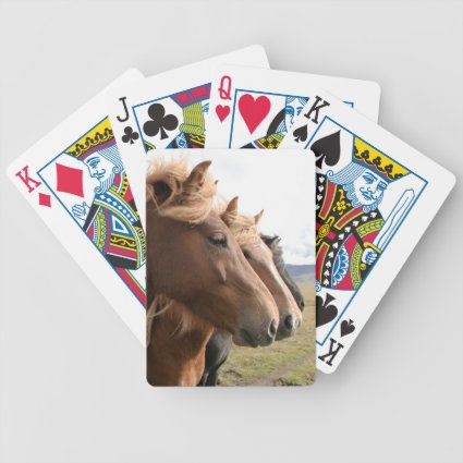 Deck of Wild Icelandic Horses Playing Cards