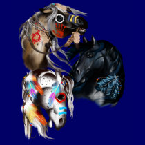 Three Horses Shirt by Lotacats Three Horses Shirt