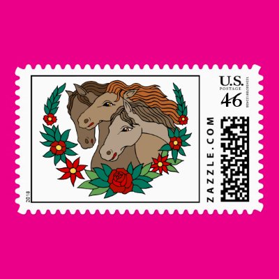Three Horses Tattoo Art Postage Zazzle_stamp Three Horses Tattoo Art Postage Zazzle_stamp