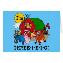 THREE-I-E-I-O GREETING CARD