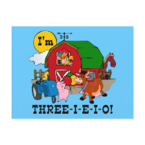THREE-I-E-I-O POSTCARD
