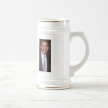 THREE IMAGE BARACK OBAMA STEIN. COFFEE MUG