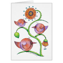 'Three in a tree' part of our Hoopla Bird Series Card