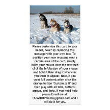Three Interesting Malamute Dogs Photo Card Template