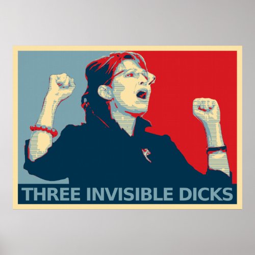 Three Invisible Dicks print