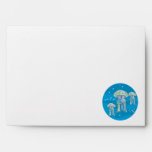 three jellyfish underwater circle design envelopes