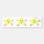 Three Jiggling Stars bumper stickers