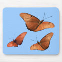 Three Julia Butterflies mousepads